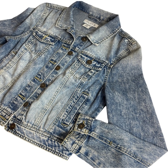 Vintage Y2K Jalate Jeans Acid Wash Denim Jean Button Jacket Size Large - Picture 4 of 13